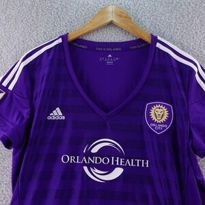Womens Orlando City SC Adidas ClimaCool Soccer Jersey‎ Purple Size XL Soccer